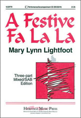 A Festive Fa La La Three-Part Mixed choral sheet music cover